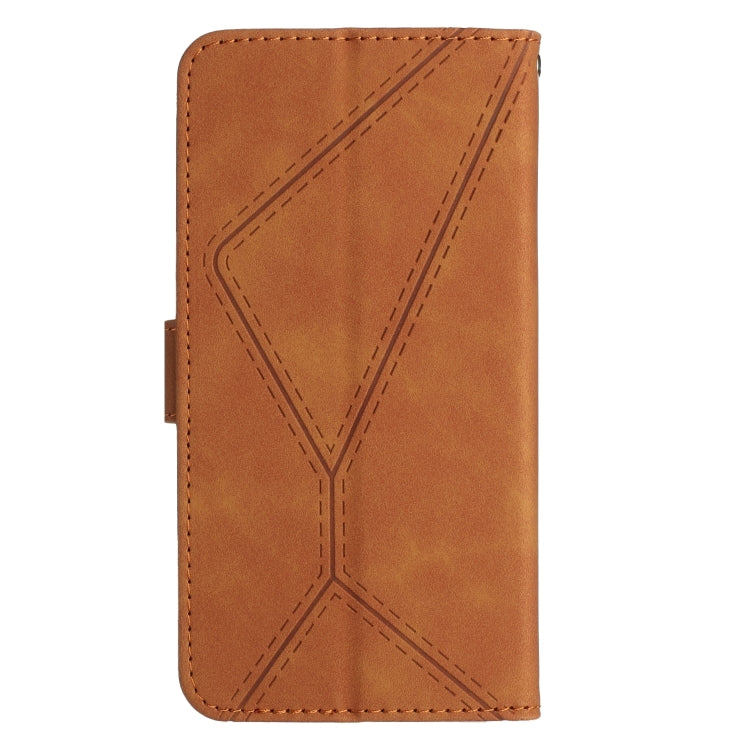 For Samsung Galaxy A05s / F14 4G Stitching Embossed Leather Phone Case(Brown) by buy2fix