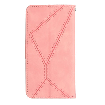For Samsung Galaxy A15 Stitching Embossed Leather Phone Case(Pink) by buy2fix