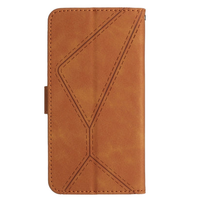 For Samsung Galaxy A55 5G Stitching Embossed Leather Phone Case(Brown) by buy2fix