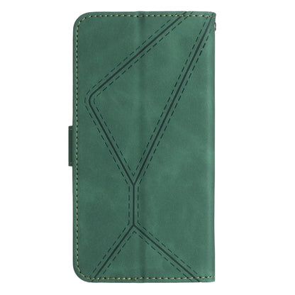 For Samsung Galaxy A55 5G Stitching Embossed Leather Phone Case(Green) by buy2fix