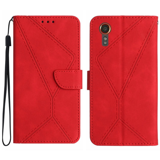 For Samsung Galaxy Xcover 7 5G Stitching Embossed Leather Phone Case(Red) by buy2fix