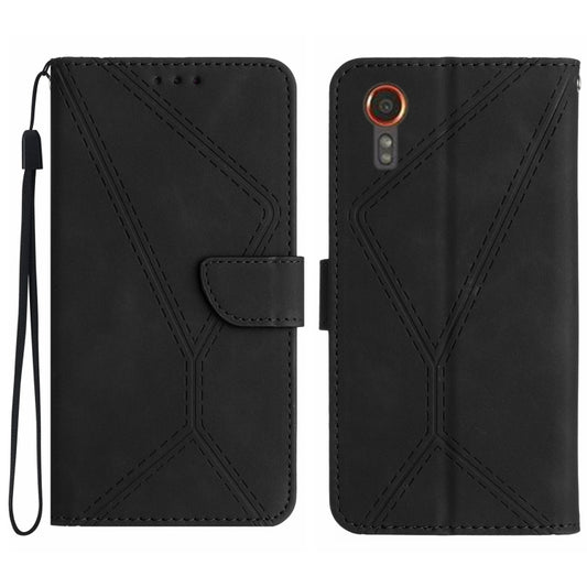For Samsung Galaxy Xcover 7 5G Stitching Embossed Leather Phone Case(Black) by buy2fix