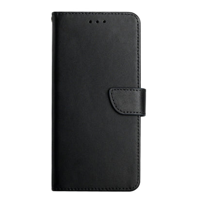 For Samsung Galaxy S23 FE 5G HT02 Genuine Leather Fingerprint-proof Flip Phone Case(Black) - Galaxy S23 FE 5G Cases by buy2fix | Online Shopping UK | buy2fix
