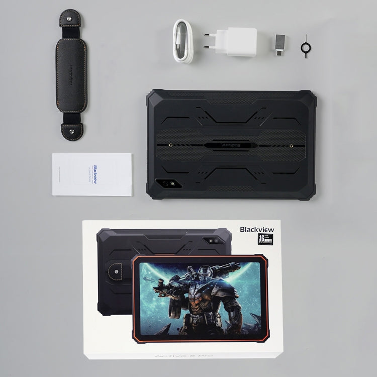 Blackview Active 8 Pro 4G Rugged Tablet, 10.36 inch 8GB+256GB Android 13 MT6789 Octa Core Support Dual SIM, Global Version with Google Play, EU Plug(Black) - Blackview by Blackview | Online Shopping UK | buy2fix