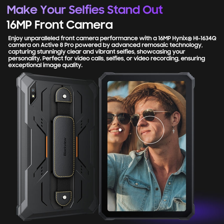 Blackview Active 8 Pro 4G Rugged Tablet, 10.36 inch 8GB+256GB Android 13 MT6789 Octa Core Support Dual SIM, Global Version with Google Play, EU Plug(Black) - Blackview by Blackview | Online Shopping UK | buy2fix