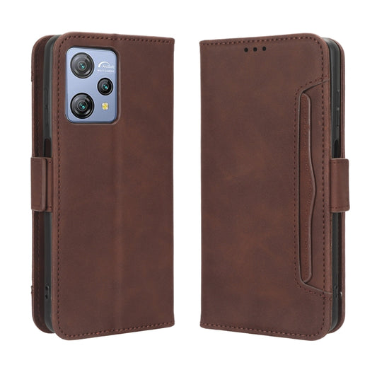 For Blackview A53 / A53 Pro Skin Feel Calf Texture Card Slots Leather Phone Case(Brown) - More Brand by buy2fix | Online Shopping UK | buy2fix