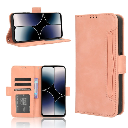 For Ulefone Note 16 Pro Skin Feel Calf Texture Card Slots Leather Phone Case(Pink) by buy2fix