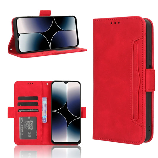 For Ulefone Note 16 Pro Skin Feel Calf Texture Card Slots Leather Phone Case(Red) by buy2fix