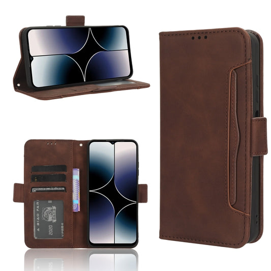 For Ulefone Note 16 Pro Skin Feel Calf Texture Card Slots Leather Phone Case(Brown) by buy2fix