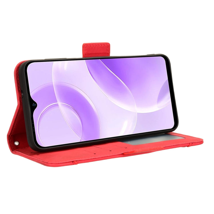 For Ulefone Note 15 Skin Feel Calf Texture Card Slots Leather Phone Case(Red) by buy2fix