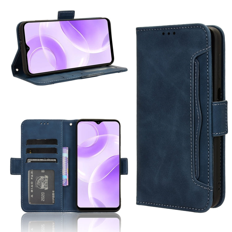 For Ulefone Note 15 Skin Feel Calf Texture Card Slots Leather Phone Case(Blue) by buy2fix