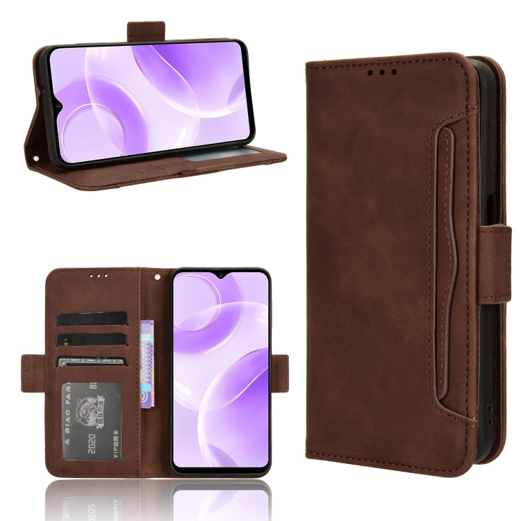 For Ulefone Note 15 Skin Feel Calf Texture Card Slots Leather Phone Case(Brown) by buy2fix