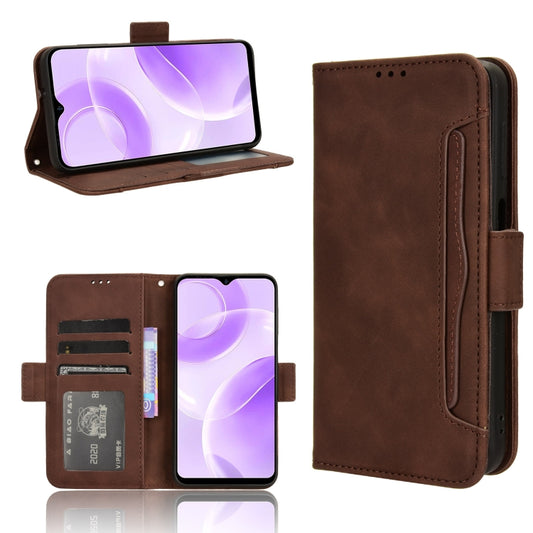 For Ulefone Note 15 Skin Feel Calf Texture Card Slots Leather Phone Case(Brown) by buy2fix