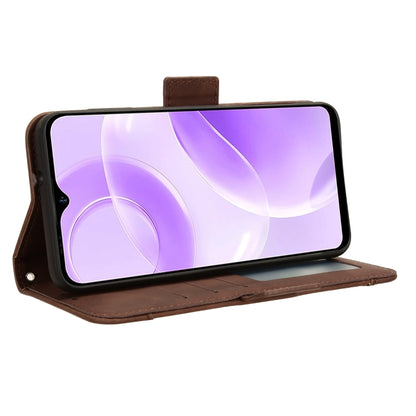 For Ulefone Note 15 Skin Feel Calf Texture Card Slots Leather Phone Case(Brown) by buy2fix