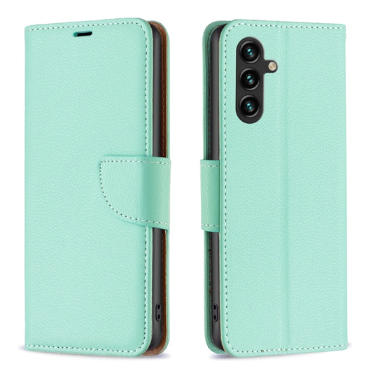 For Samsung Galaxy A15 Litchi Texture Pure Color Flip Leather Phone Case(Green) by buy2fix
