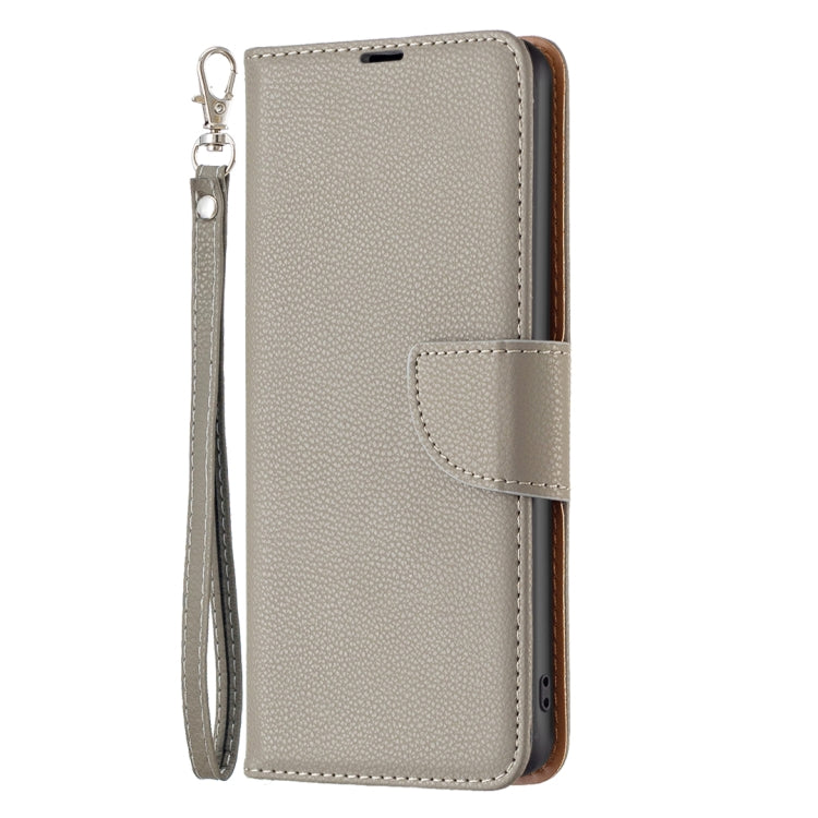 For Samsung Galaxy A34 5G Litchi Texture Pure Color Flip Leather Phone Case(Grey) by buy2fix