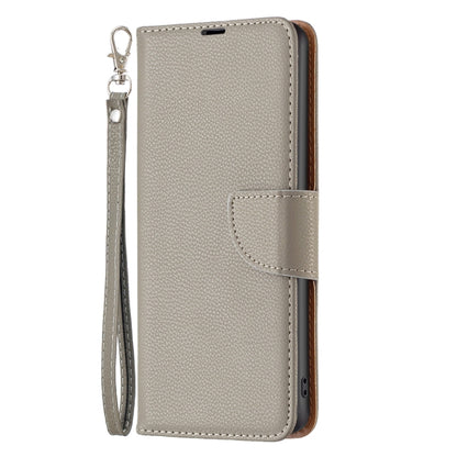 For Samsung Galaxy A34 5G Litchi Texture Pure Color Flip Leather Phone Case(Grey) by buy2fix