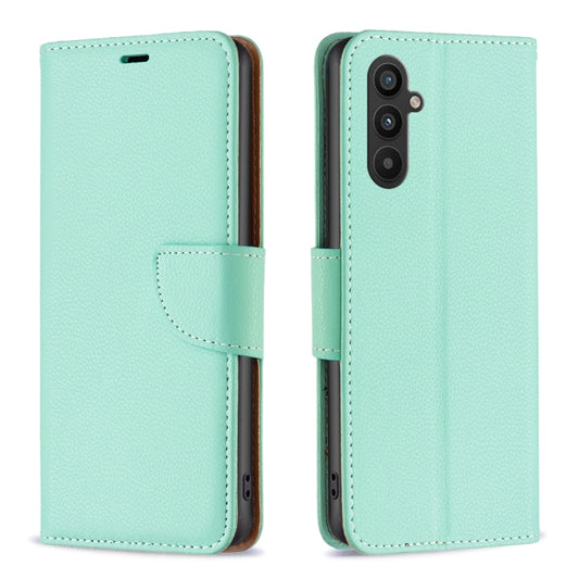 For Samsung Galaxy A34 5G Litchi Texture Pure Color Flip Leather Phone Case(Green) by buy2fix