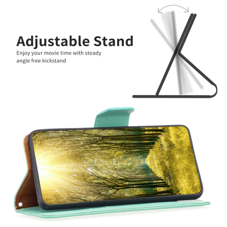 For Samsung Galaxy A34 5G Litchi Texture Pure Color Flip Leather Phone Case(Green) by buy2fix