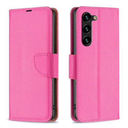 For Samsung Galaxy S24+ 5G Litchi Texture Pure Color Flip Leather Phone Case(Rose Red) - Galaxy S24+ 5G Cases by buy2fix | Online Shopping UK | buy2fix
