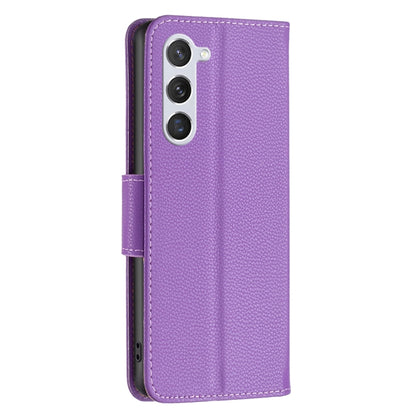 For Samsung Galaxy S24 5G Litchi Texture Pure Color Flip Leather Phone Case(Purple) - Galaxy S24 5G Cases by buy2fix | Online Shopping UK | buy2fix