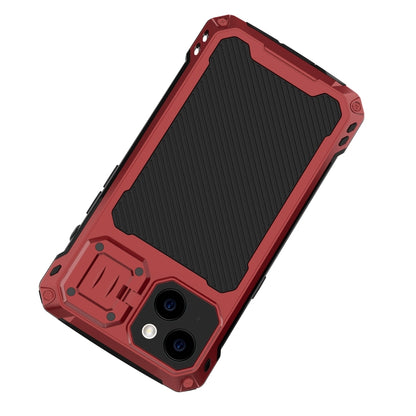 For iPhone 14 Shockproof Life Waterproof Dustproof Metal MagSafe Phone Case(Red) by buy2fix