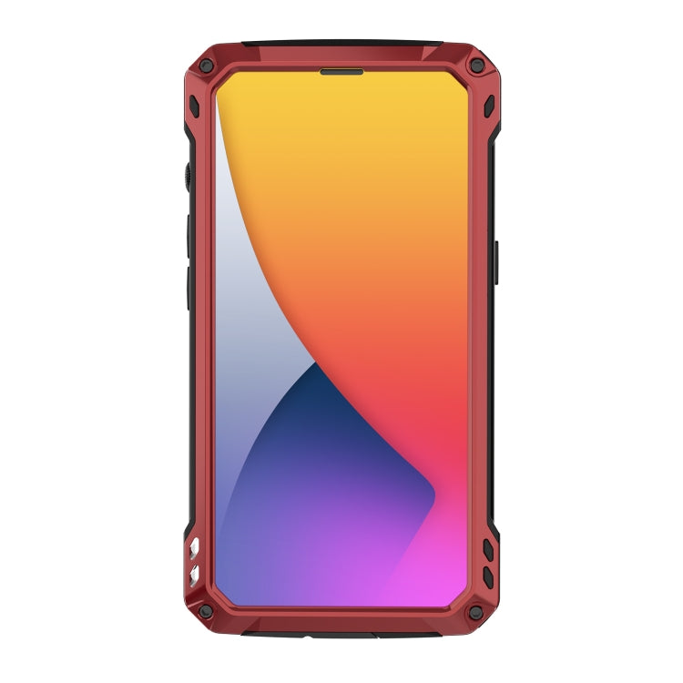 For iPhone 14 Shockproof Life Waterproof Dustproof Metal MagSafe Phone Case(Red) by buy2fix