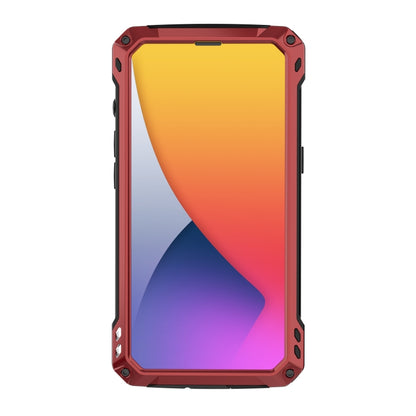 For iPhone 14 Shockproof Life Waterproof Dustproof Metal MagSafe Phone Case(Red) by buy2fix