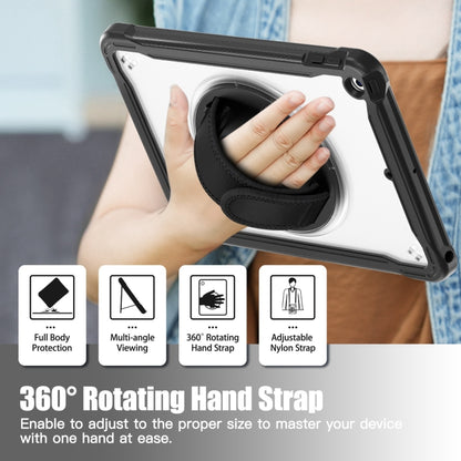 For iPad 10.2 2021 / 2020 / 2019 Heavy Duty Hybrid Tablet Case with Hand Grip & Strap(Black) - iPad 10.2 Cases by buy2fix | Online Shopping UK | buy2fix