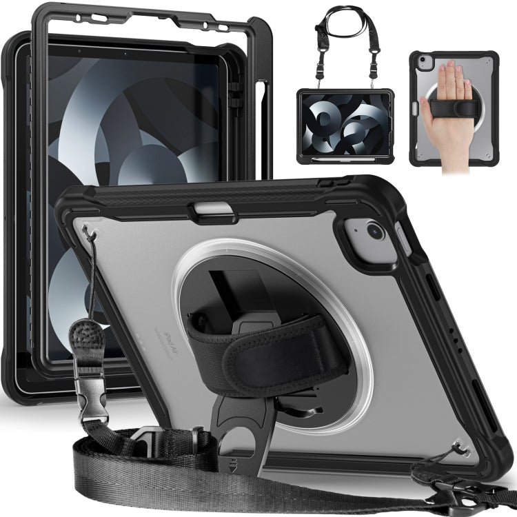 For iPad Air 2022 10.9 / Pro 11 2022 Heavy Duty Hybrid Tablet Case with Hand Grip & Strap(Black) - iPad Air (2022) / (2020) 10.9 Cases by buy2fix | Online Shopping UK | buy2fix