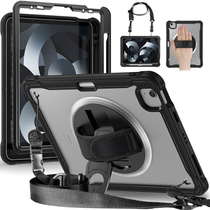 For iPad Air 2022 10.9 / Pro 11 2022 Heavy Duty Hybrid Tablet Case with Hand Grip & Strap(Black) - iPad Air (2022) / (2020) 10.9 Cases by buy2fix | Online Shopping UK | buy2fix