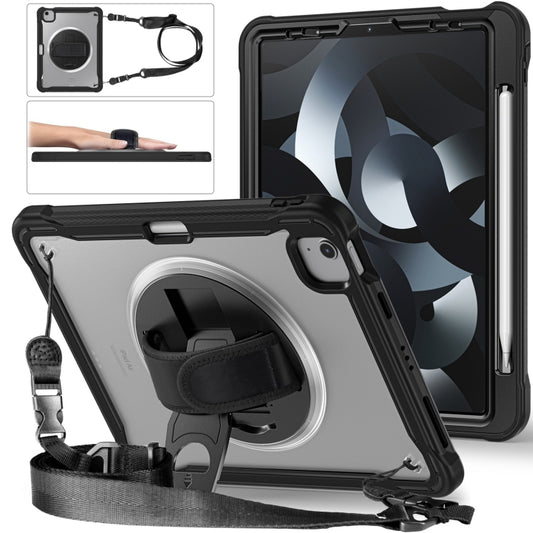 For iPad Air 2022 10.9 / Pro 11 2022 Heavy Duty Hybrid Tablet Case with Hand Grip & Strap(Black) - iPad Air (2022) / (2020) 10.9 Cases by buy2fix | Online Shopping UK | buy2fix