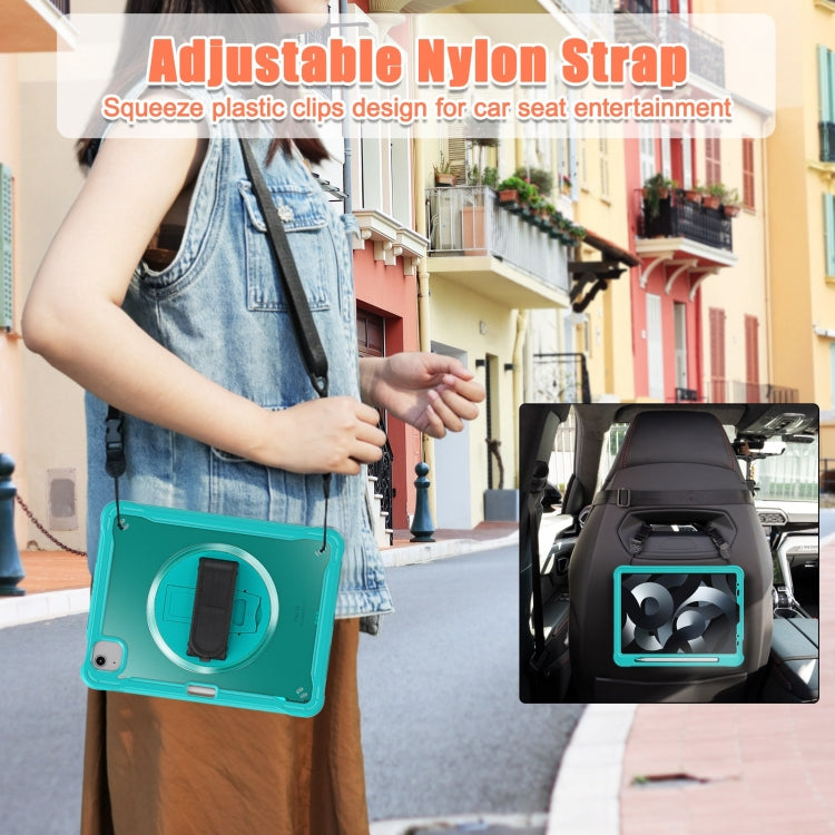For iPad Air 2022 10.9 / Pro 11 2022 Heavy Duty Hybrid Tablet Case with Hand Grip & Strap(Light Blue) - iPad Air (2022) / (2020) 10.9 Cases by buy2fix | Online Shopping UK | buy2fix
