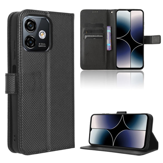 For Ulefone Note 16 Pro Diamond Texture Leather Phone Case(Black) by buy2fix