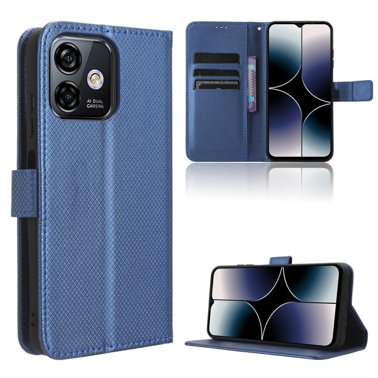 For Ulefone Note 16 Pro Diamond Texture Leather Phone Case(Blue) by buy2fix