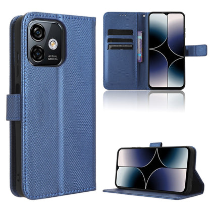 For Ulefone Note 16 Pro Diamond Texture Leather Phone Case(Blue) by buy2fix