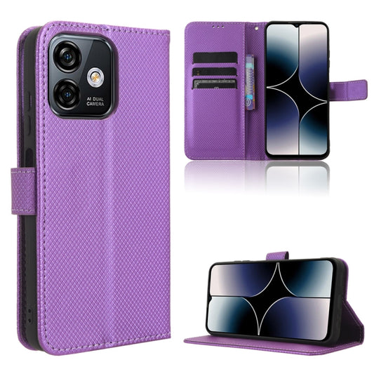 For Ulefone Note 16 Pro Diamond Texture Leather Phone Case(Purple) by buy2fix