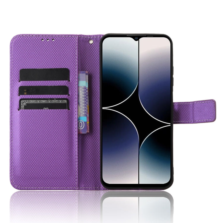 For Ulefone Note 16 Pro Diamond Texture Leather Phone Case(Purple) by buy2fix