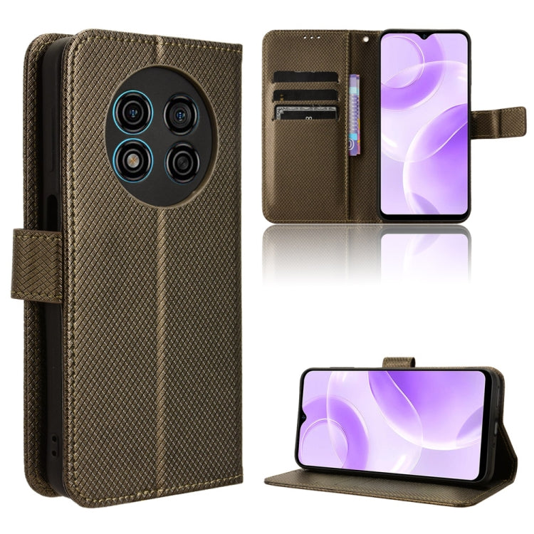 For Ulefone Note 15 Diamond Texture Leather Phone Case(Brown) by buy2fix