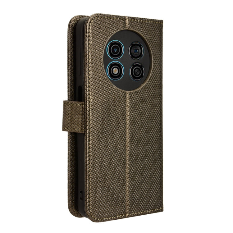 For Ulefone Note 15 Diamond Texture Leather Phone Case(Brown) by buy2fix
