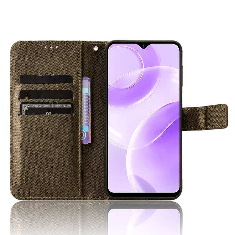 For Ulefone Note 15 Diamond Texture Leather Phone Case(Brown) by buy2fix