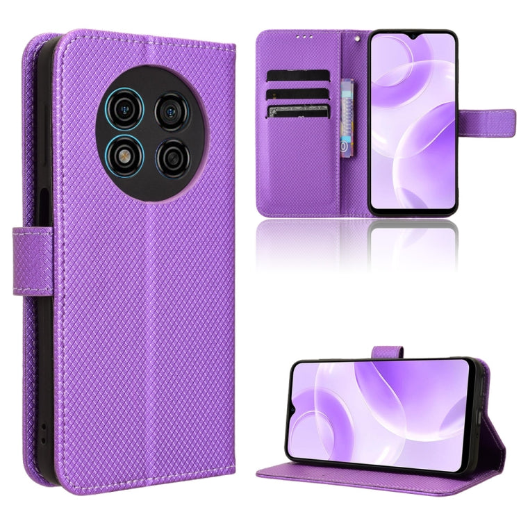 For Ulefone Note 15 Diamond Texture Leather Phone Case(Purple) by buy2fix