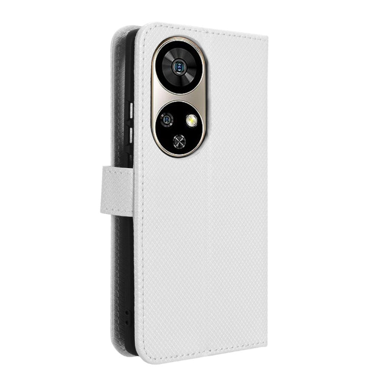 For Ulefone Note 17 Pro Diamond Texture Leather Phone Case(White) by buy2fix