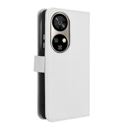 For Ulefone Note 17 Pro Diamond Texture Leather Phone Case(White) by buy2fix