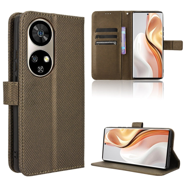 For Ulefone Note 17 Pro Diamond Texture Leather Phone Case(Brown) by buy2fix