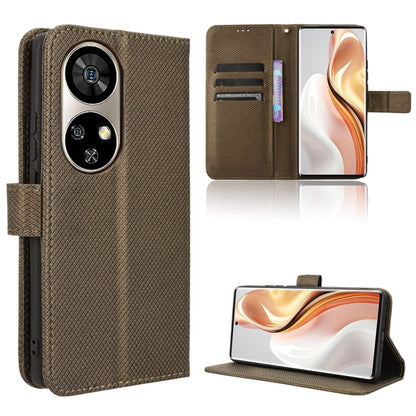 For Ulefone Note 17 Pro Diamond Texture Leather Phone Case(Brown) by buy2fix