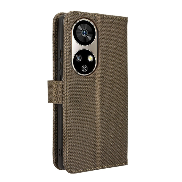For Ulefone Note 17 Pro Diamond Texture Leather Phone Case(Brown) by buy2fix