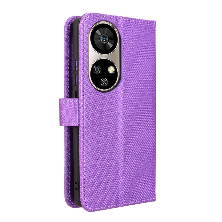 For Ulefone Note 17 Pro Diamond Texture Leather Phone Case(Purple) by buy2fix