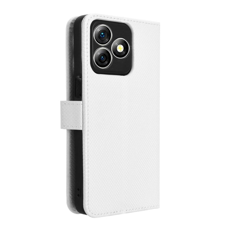 For Ulefone Note 18 Ultra Diamond Texture Leather Phone Case(White) by buy2fix