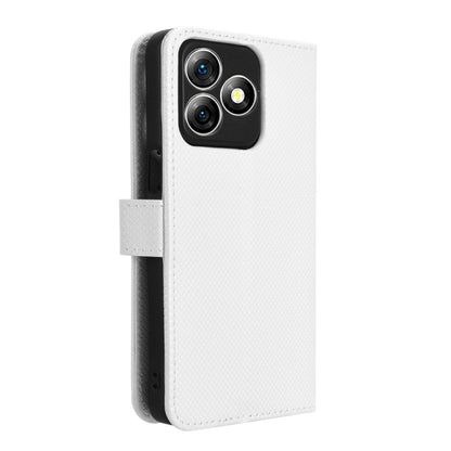 For Ulefone Note 18 Ultra Diamond Texture Leather Phone Case(White) by buy2fix